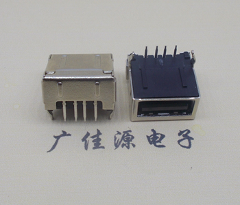 天津usb 2.0插座 A型单层90度 包胶母座