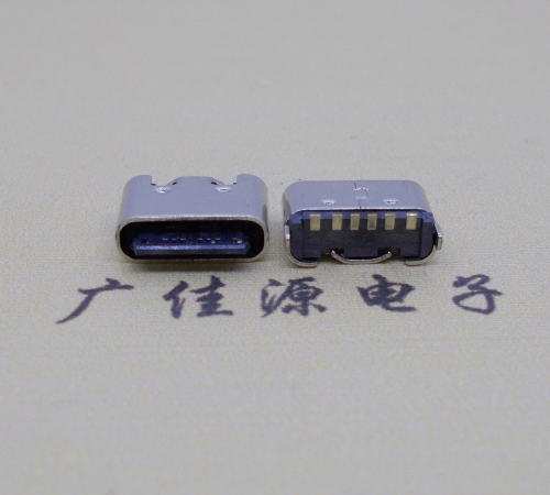 天津Type-C6p母座接口短体立贴5.0mm