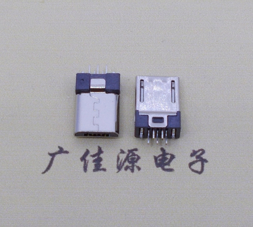 天津micro 5p短体公头夹板0.8无地脚